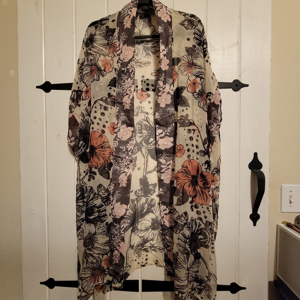 INC Womens Kamono Coverup Floral One Size
